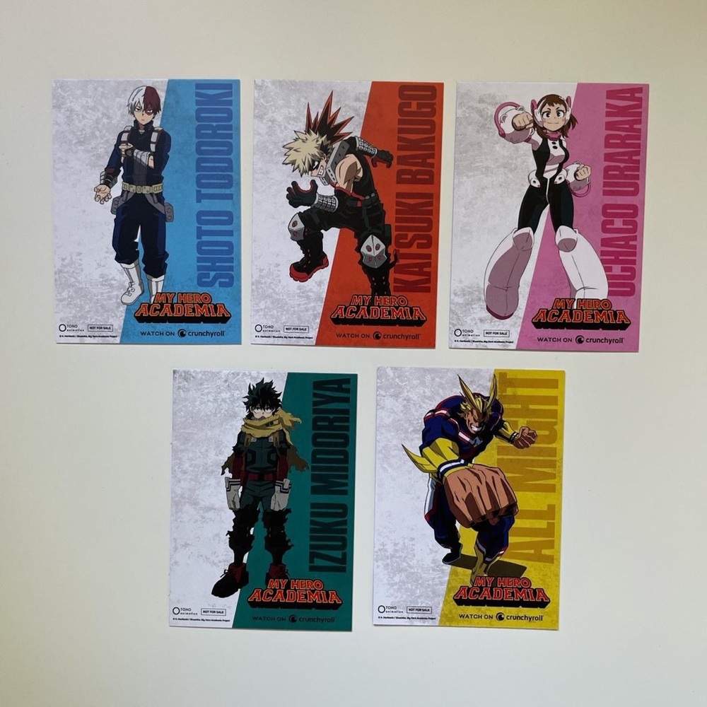 My Hero Academia anime trading cards SDCC COMIC CON Crunchyroll exclusive